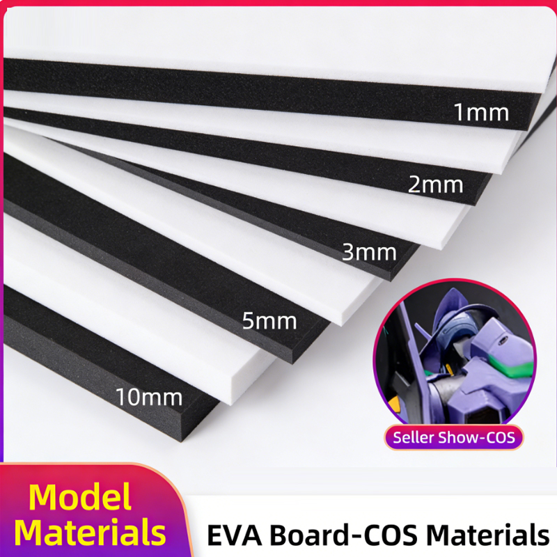 Cosplay Props Eva Foam - แผ่นโฟม EVA สีดำ 38 องศา สำหรับทำอุปกรณ์คอสเพลย์,