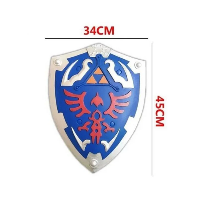Cosplay Prop Dagger - อุปกรณ์คอสเพลย์ Hylian Escudo ดาบและโล่สีน้ำเงิน วัสดุ PVC